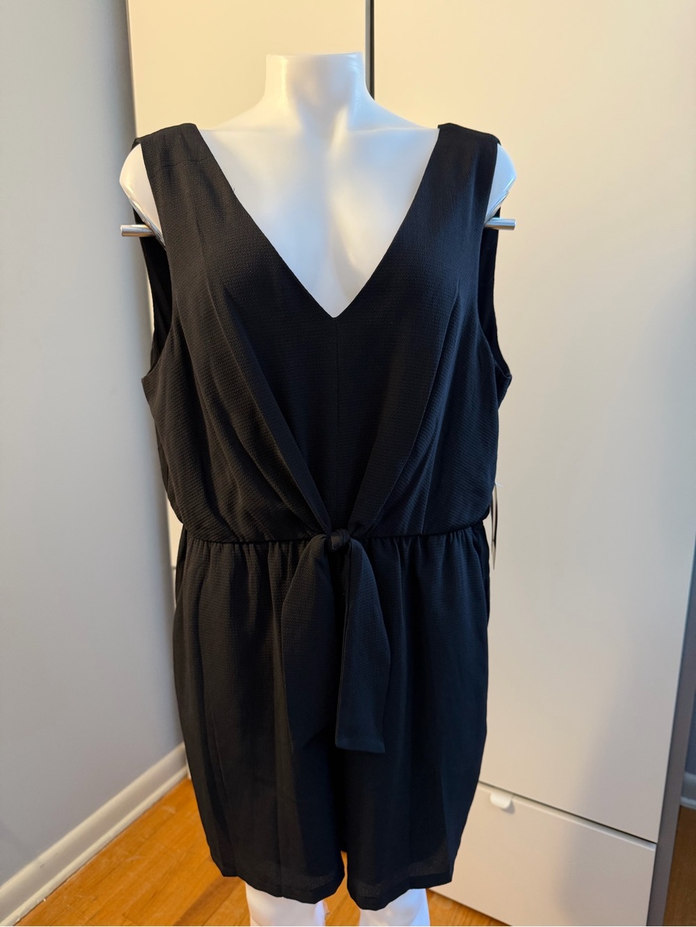 Lily Rose Black Textured Fabric Dress